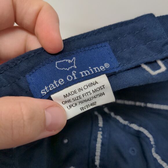 MS Slideback Hat Blue OSFM Adjustable Embroidered 6 Panel State of Mine - Picture 7 of 7